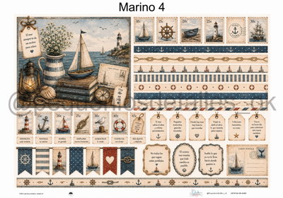 Lámina de Seda 50x70 cm en papel de seda – Diseño marino