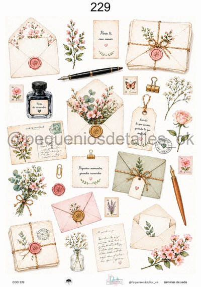 Lámina de Seda 35x50 cm en papel de seda – Diseño