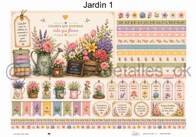 Lámina de Seda 50x70 cm en papel de seda – Diseño jardin