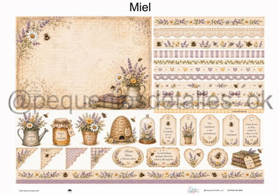 Lámina de Seda 50x70 cm en papel de seda – Diseño miel