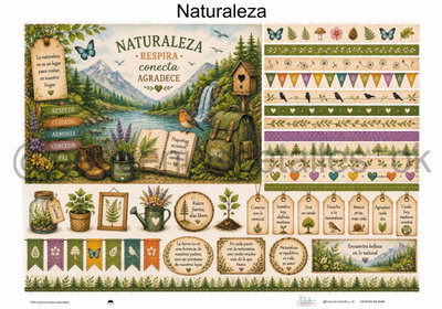 Lámina de Seda 50x70 cm en papel de seda – Diseño naturaleza