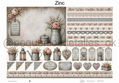 Lámina de Seda 50x70 cm en papel de seda – Diseño zinc