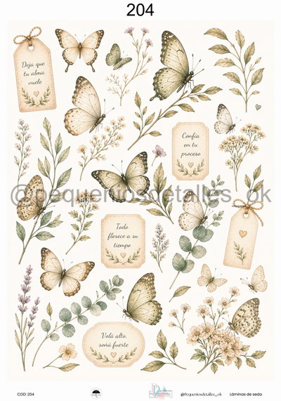 Lámina de Seda 35x50 cm en papel de seda – Diseño