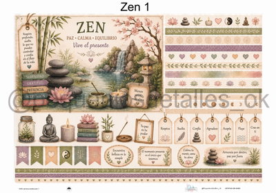 Lámina de Seda 50x70 cm en papel de seda – Diseño zen