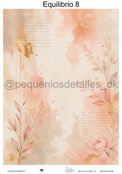 Lámina de Seda 35x50 cm en papel de seda – Diseño equilibrio