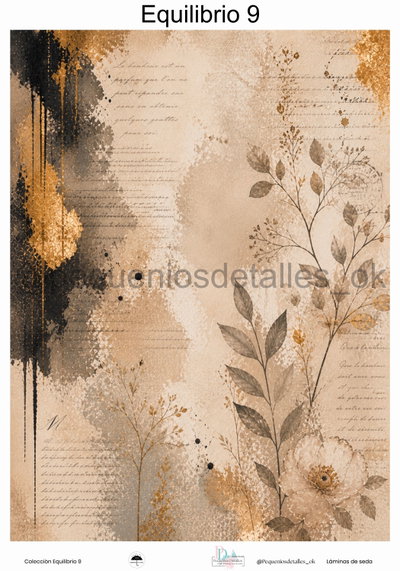 Lámina de Seda 35x50 cm en papel de seda – Diseño equilibrio