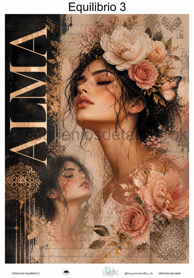 Lámina de Seda 35x50 cm en papel de seda – Diseño equilibrio