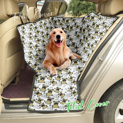 Funda Protectora Autos Perros Gatos Mascotas - Diseño Perritos Fondo Blanco