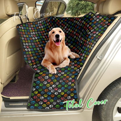 Funda Protectora Autos Perros Gatos Mascotas - Diseño Huellas Colores