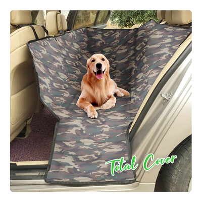 Funda Protectora Autos Perros Gatos Mascotas + 2 Cinturónes Camuflado marrón