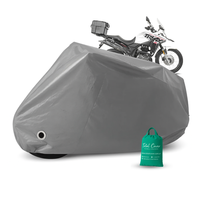 Funda Cubre Moto BAÚL / VALIJÓN impermeable! Modelo SILVER. 