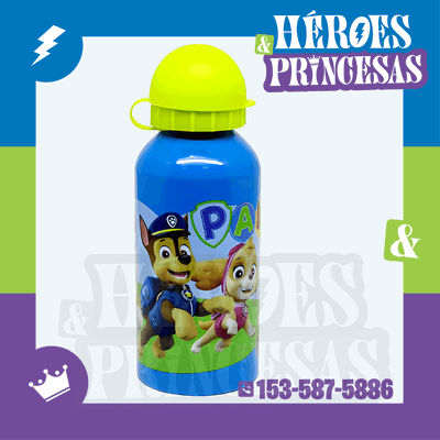 BOTELLA STRAW ALUMINIO PAW PATROL