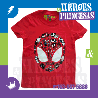 REMERA SPIDERMAN "CARA MULTIVERSO"