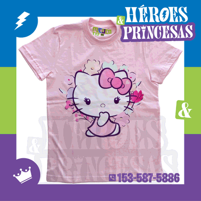 REMERA KITTY FLORES