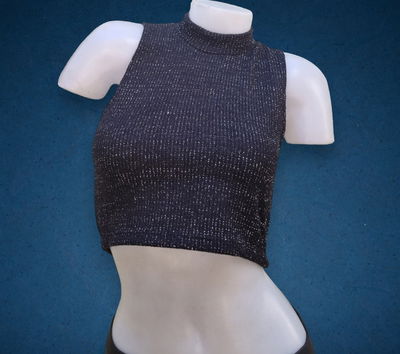 Crop Top Cuello Alto 