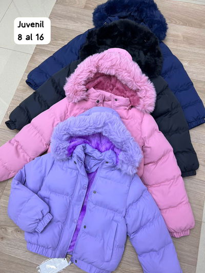 Campera Inflable Para Niñas 👧  Con Capucha #686A