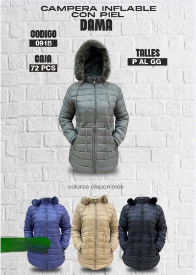 Campera Inflable Con Capucha