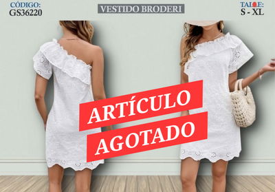 Vestido Broderi Con Volado