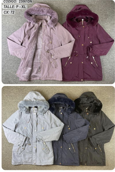 Campera Con Capucha Con Piel