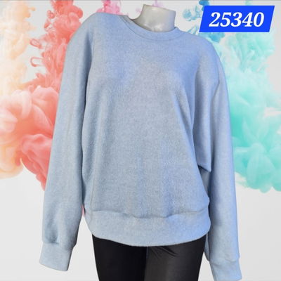 Remera Cuello Redondo Puños en Cintura y Mangas 