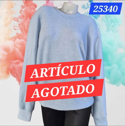 Remera Cuello Redondo Puños en Cintura y Mangas 