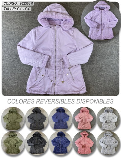 Parka Reversible Impermeable con Capucha