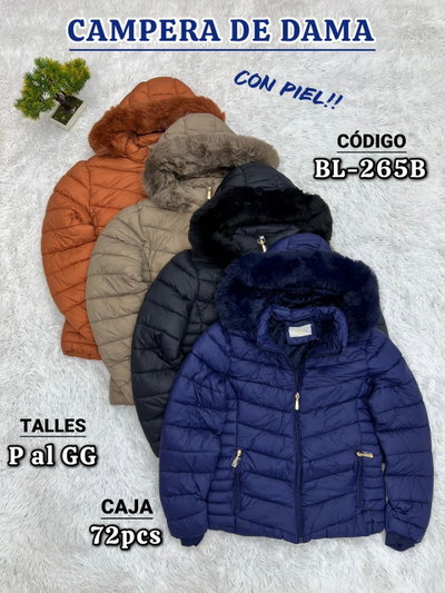Campera de Dama con Piel