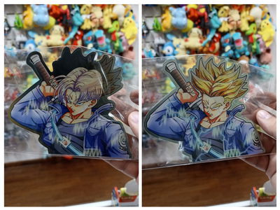 Trunks y Trunks SSJ instinto Sticker 3D Dragon Ball 01