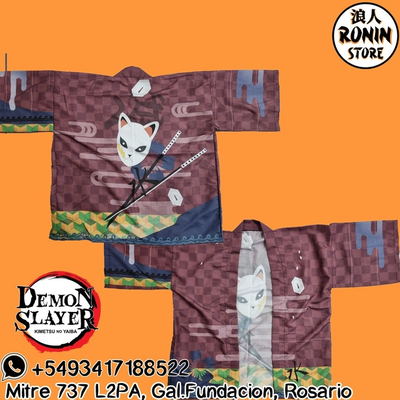 Tomioka Ilustrado Haori / Kimono talle único Kimetsu no Yaiba - Demon Slayer