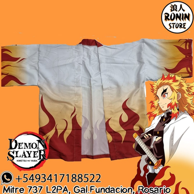 Rengoku Haori / Kimono talle único Kimetsu no Yaiba - Demon Slayer