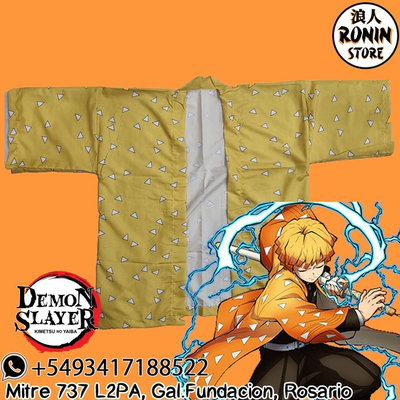 Zenitsu Haori / Kimono talle único Kimetsu no Yaiba