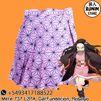 Nezuko Pollera Tableada Kimetsu no Yaiba