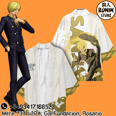 Sanji Haori / Kimono Ilustrado talle único One Piece