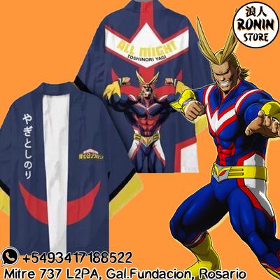 All Might Haori / Kimono Ilustrado talle único My Hero Academia