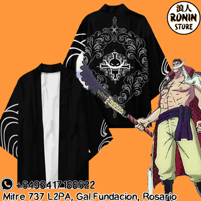 Shirohige Haori / Kimono Ilustrado talle único One Piece