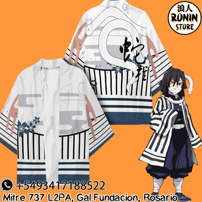 Obanai Ilustrado Haori / Kimono talle único Kimetsu no Yaiba - Demon Slayer