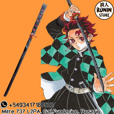 Katana Tanjiro Fuego Kimetsu no Yaiba 