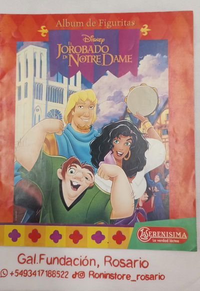 Álbum El Jorobado de Notre Dame - Disney - La Serenisima - Faltan 20 figus