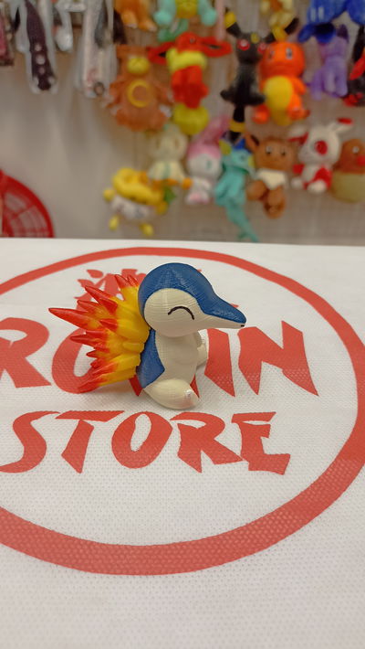 Cyndaquil Pokemon 3D pintado a mano - 5cm aprox