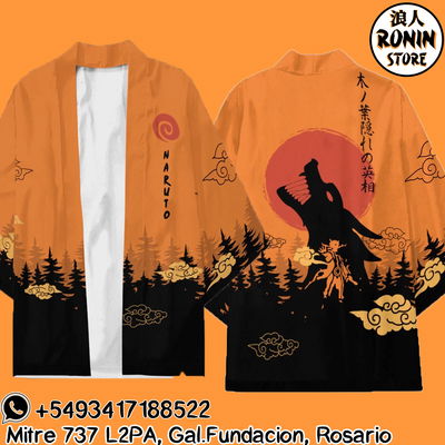 Naruto + Kyubi Haori / Kimono talle único