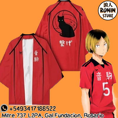 Nekoma Haori / Kimono Ilustrado talle único Haikyuu