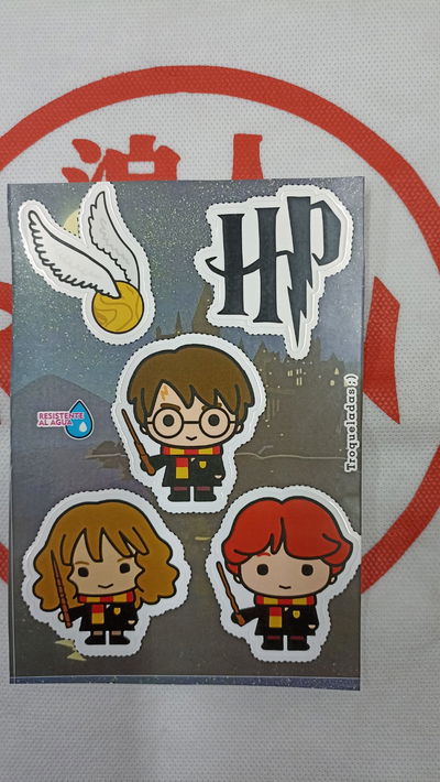 Harry Potter Plancha de Stickers troqueladas - Resistente al Agua - Ideal Termos