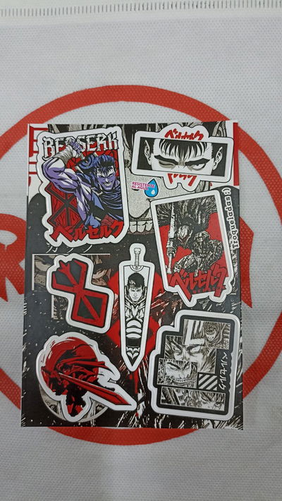 Berserk Plancha de Stickers troqueladas - Resistente al Agua - Ideal Termos