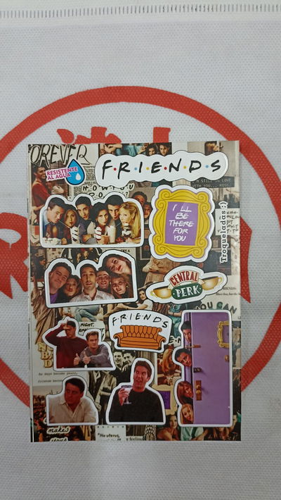 Friends Plancha de Stickers troqueladas - Resistente al Agua - Ideal Termos