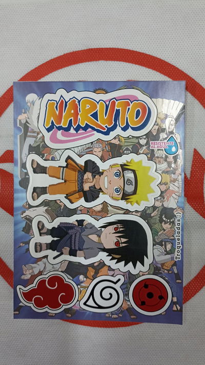 Naruto Plancha de Stickers troqueladas - Resistente al Agua - Ideal Termos