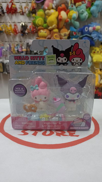 My Melody y Kuromi Figuras Originales en blister Sanrio 