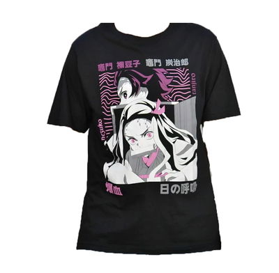 Remera tanjiro y nezuko Demon slayer - Kimetsu no Yaiba