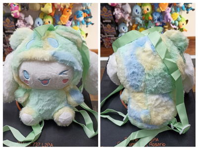 CinnamoRoll Oso Verde Mini Mochila de Peluche Sanrio 