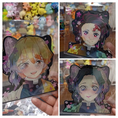 Tanjiro Zenitsu y Shinobu Sticker 3D Kimetsu no Yaiba - Demon Slayer