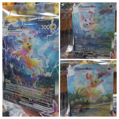 Carta Flareon Vaporeon y Jolteon Sticker 3D Pokemon